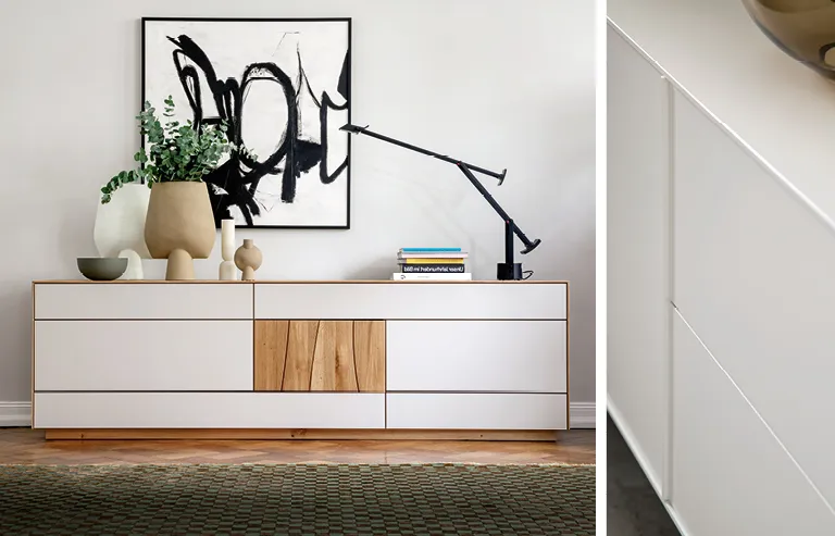 Sideboards bieten Stauraum in deinem Zuhause. Im schönen Design sind sie echte Highlights.