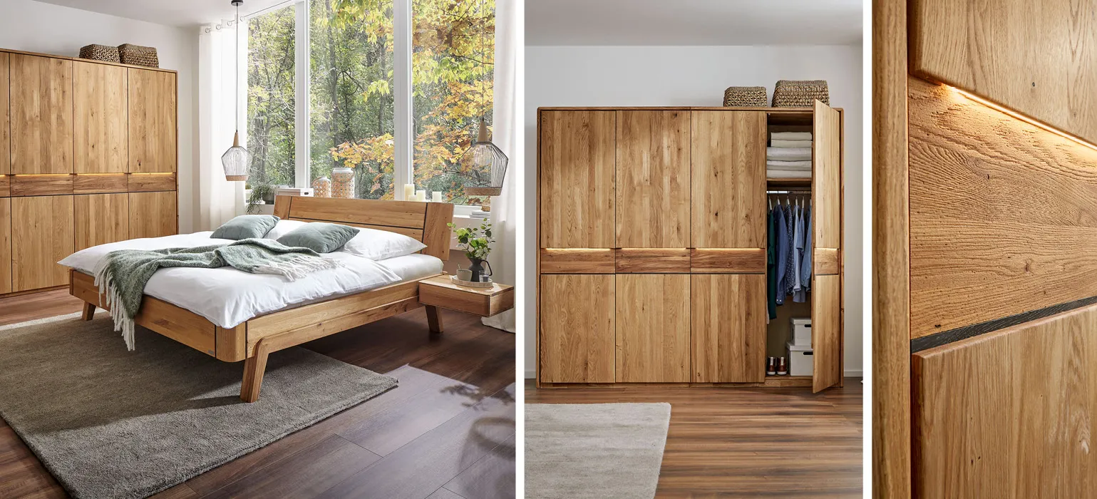 Tolle Ideen zur Schlafzimmereinrichtung findet man unter anderem in Form von Massivholzmöbeln. 