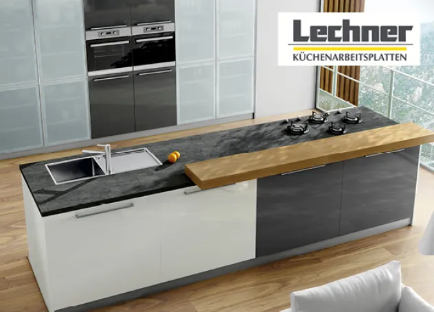 Lechner Küchenarbeitsplatte in moderner Inselküche
