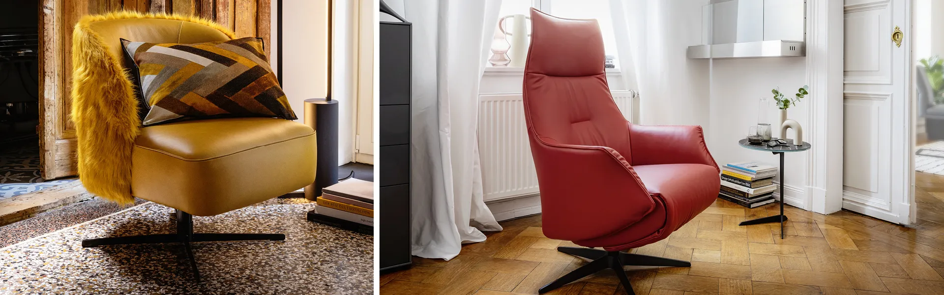 Sessel gibt es in vielen verschiedenen Designs. Welcher Stil ist Ihr Favorit?