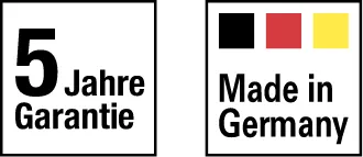 5 Jahre Garantie - Made in Germany