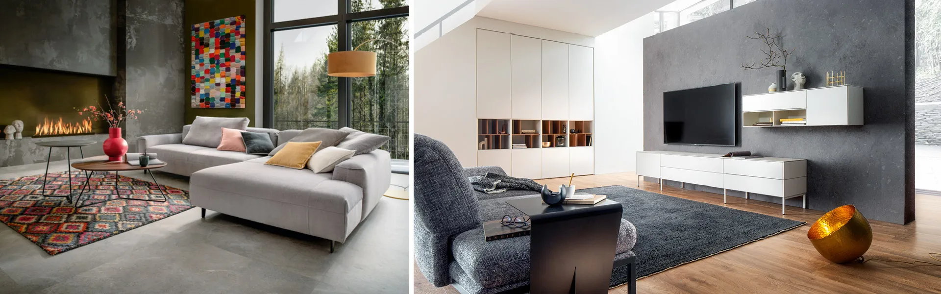 Stylische moderne Wohnzimmereinrichtungen