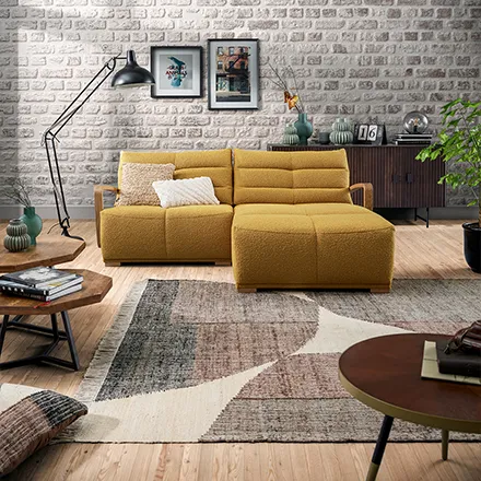 Styles United Coloma Coloma Couch Wohnzimmer Gelb