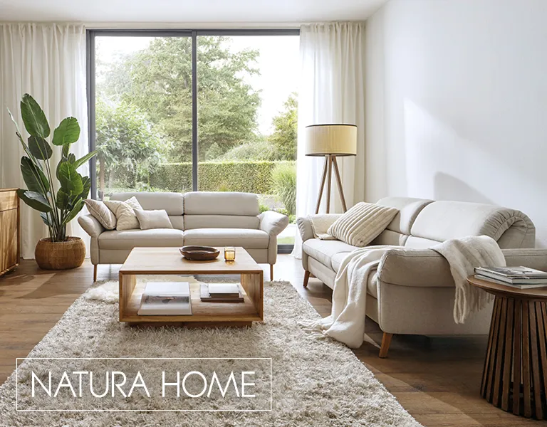 NATURA HOME Möbel für Wohnzimmer, Schlafzimmer und Esszimmer bringen Ruhe und Gemütlichkeit in die Wohnung.