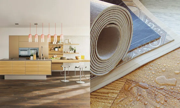 Ob in der Küche oder im Wohnzimmer: PVC macht einen schönen Boden und ist wasserbeständig.