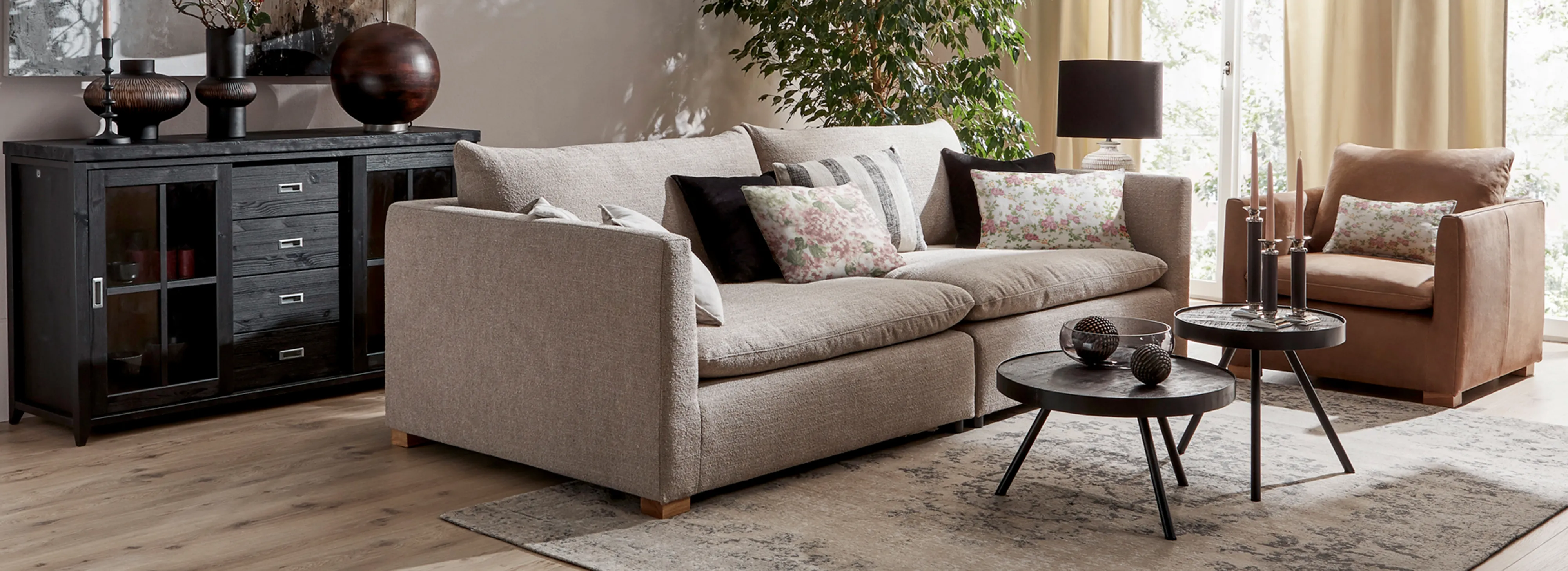 Sofa Montreal beige Stoff