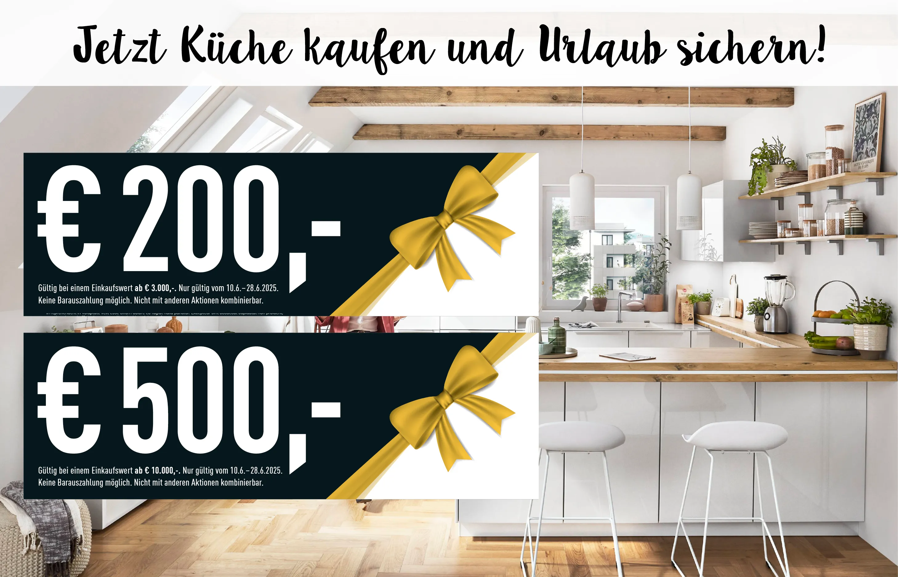Küche kaufen - Urlaub sichern
