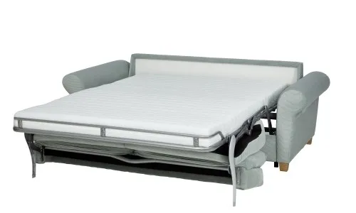 Schlafsofa ausgeklappt in grau