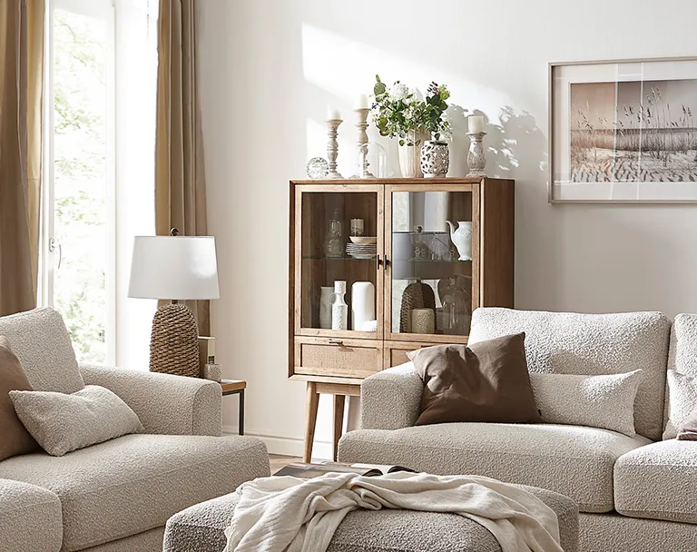 Lebensart Sofa Falmouth Schrank beige