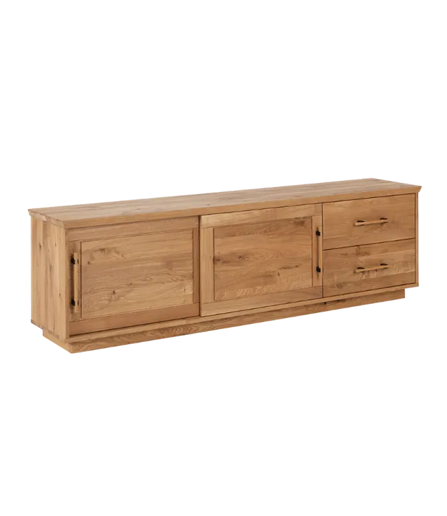 Lowboard Natura Home Oreia aus massiver Wildeiche.