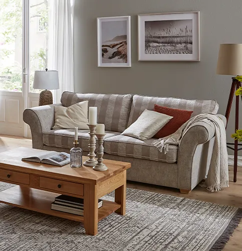 Stoffsofa Streifen Lebensart Brunswick