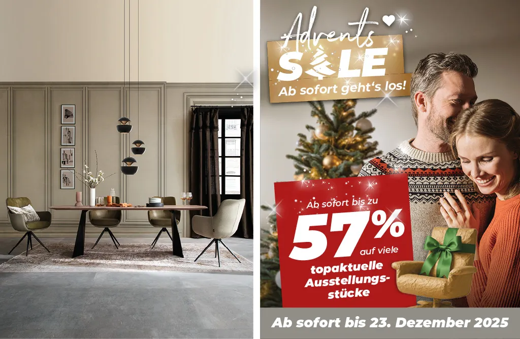 Stylische Esszimmergarnitur und grosse Advents-Aktion
