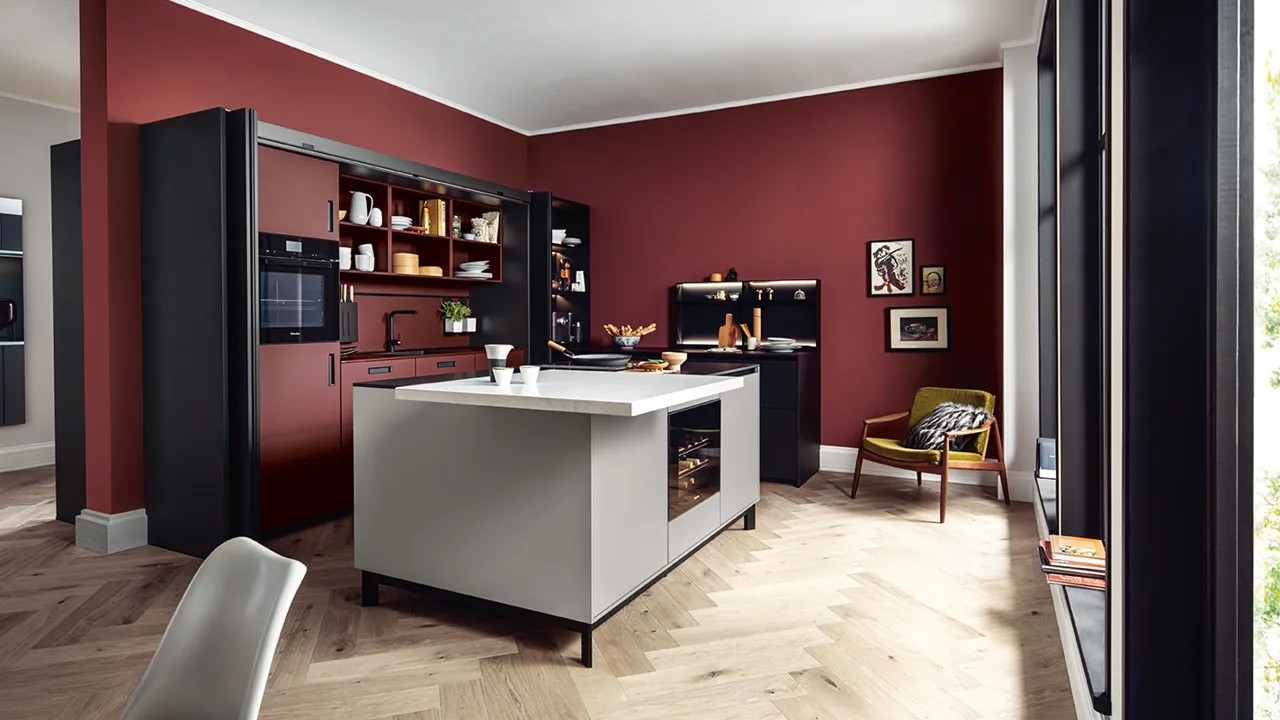 Stylische Next125 Küche mit Kücheninsel