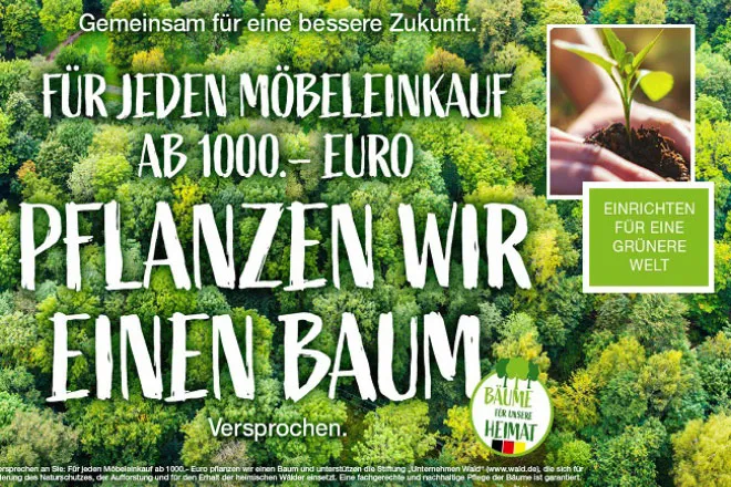 Baumpflanzaktion bei Möbel Stadel