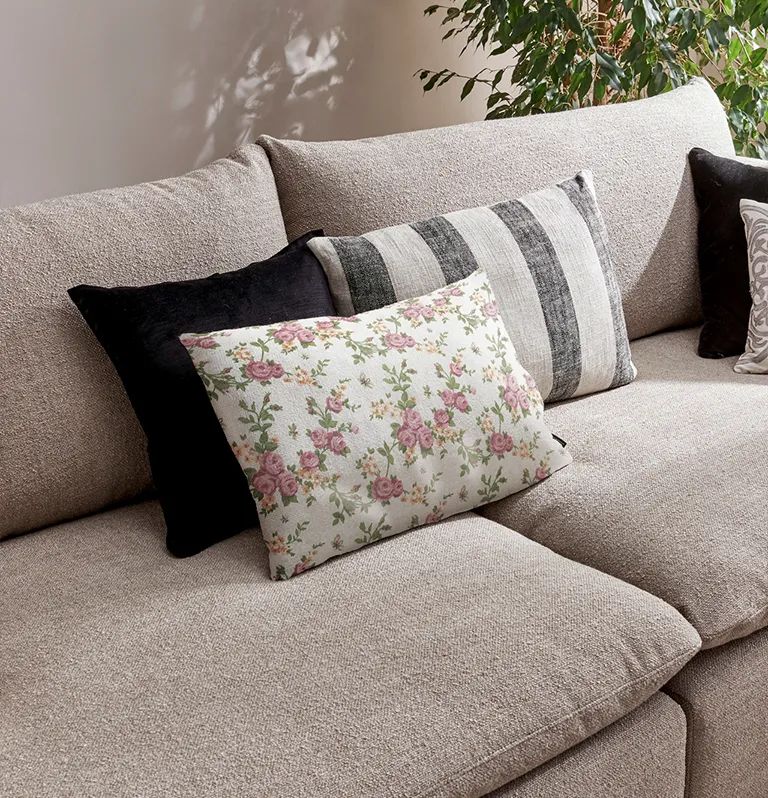 Lebensart Montreal Detail Stoff sofa beige