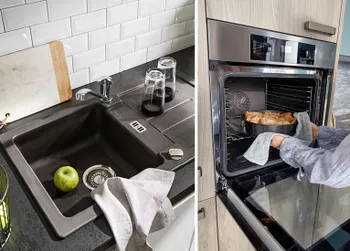 Geschirrspüler und Spülbecken mit Armaturen sollten in der Nähe des Wasseranschlusses angebracht werden.