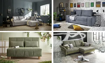 Vier verschiedene Sofamodelle