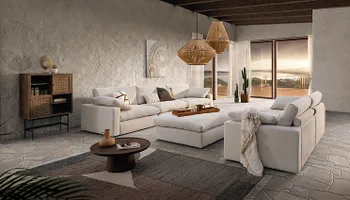 StylesUnited Palmdale Sofa Wohnzimmer Couch Weiß