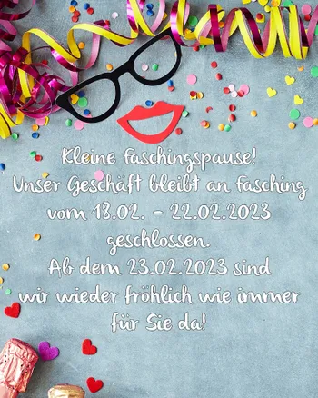 Öffnungszeiten Fasching 2023