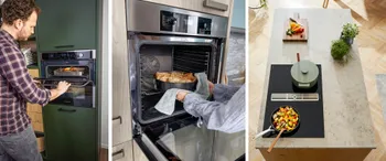 Backofen und Herd sorgen für die Erhitzung der Speisen in der Küche.