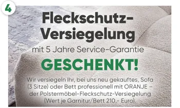 Fleckenschutz-Versiegelung mit 5 Jahren Service Garantie