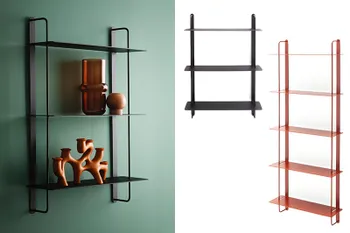 Metallregale Dagny von RAUM.FREUNDE in schwarz und oxidrot von RAUM.FREUNDE