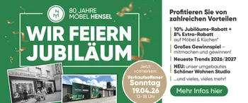 Wir feiern Jubiläum - Profitieren Sie von zahlreichen Vorteilen - Mehr Infos hier