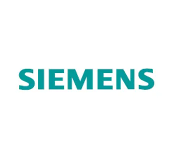 Türkises Siemens Logo auf weißem Hintergrund als Markenzeichen für innovative Haushaltsgeräte und Küchenlösungen
