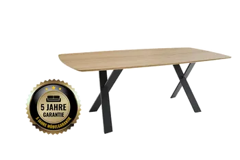 5 Jahresgarantie auf den Contur Esstisch Cinque Passi mit Massivholz TIschplatte in verschiedenen Ausführungen.