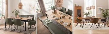 Modernes Esszimmer in verschiedenen Ansichten
