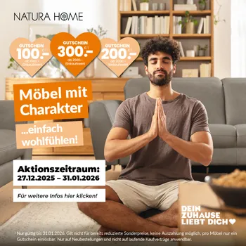 Natura Home Gutschein Aktion - bis 31.01.26