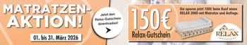 Matratzen-Aktion Relax-Gutschein