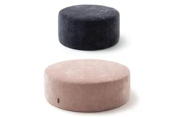 Collage Rosa und Grauer Hocker VALDIS von RAUM.FREUNDE