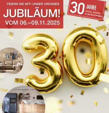 moebel rommel feiert 30 jahre jubiläum bild mit konfetti und luftballon