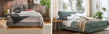 Bett als Mittelpunkt im Schlafzimmer