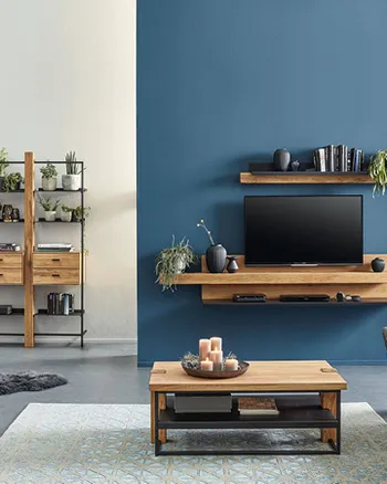 Massivholzmöbel im modernen Design sind das Highlight deiner Wohnung.