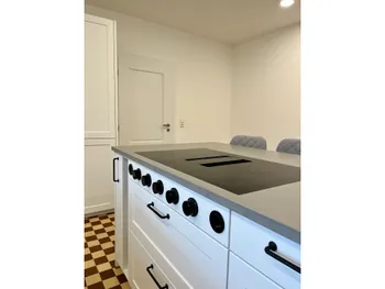 Kochfeld mit Abzug einer Inselküche