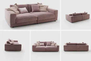 RAUM.FREUNDE JUNI Lounge in rosa Cord 