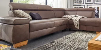 Natura Home Sofa Philadelphia 2,5 Sitzer Ecksofa Dunkelbraun