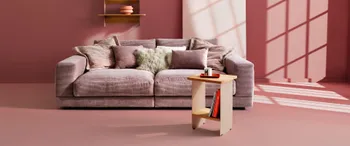 Rosa Lounge-Sofa JUNI von RAUM.FREUNDE in rosa Cord