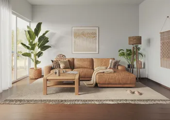 Natura Sofa Leder Cognac Wohnlandschaft