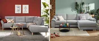 Holz, Metall, Kunststoff, Leder, Kunstleder und Stoff eigenen sich als Materialien für die Couch.
