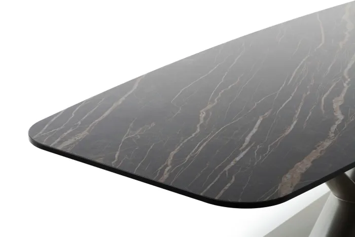 CONTUR SAVONA Esstisch in Marmor-Design mit fixer oder ausziehbarer Platte